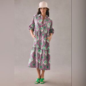 Bettina Tiered Shirt Dress by Maeve